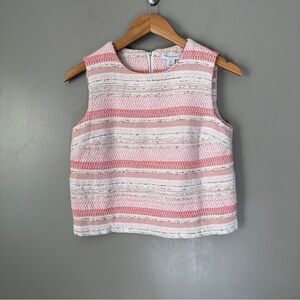 Katherine Barclay striped tweed tank top